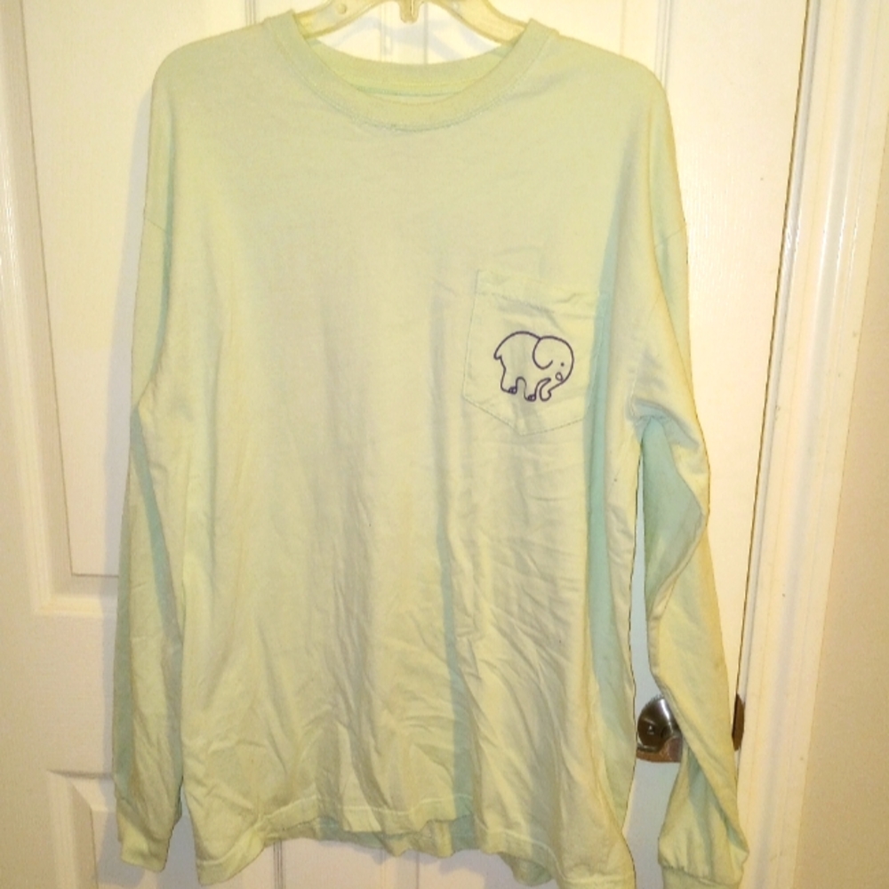women's Ivory Ella long sleeve t-shirt light green size large